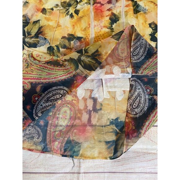 Lapis Women's Yellow Floral Sleeveles Sundress Maxi Summer Dress - One Size - Picture 10 of 12